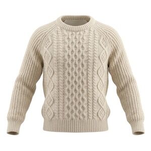 Gap Kids Cream Cable Knit Wool Blend Sweater Raglan Pullover Cream Size S 6-7